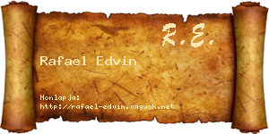 Rafael Edvin névjegykártya